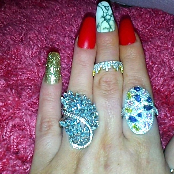 Aquamarine Gemstone Ring Sterling Silver - Picture 4 of 10